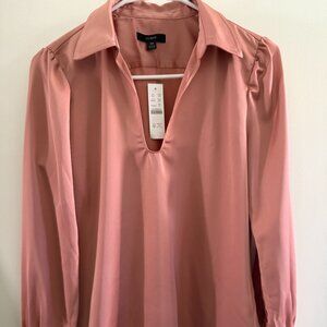 J. Crew Satin-back Crepe Popover Top